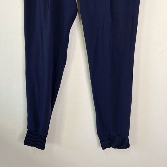 Aritzia Babaton Harvey Navy Blue Pleated Crepe Jogger Pant - Picture 5 of 8